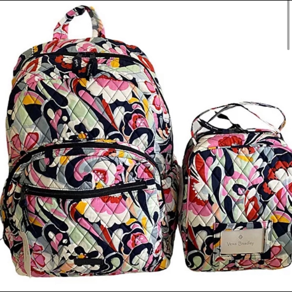Vera Bradley Large BackPack and Lunch box in Mod Paisley
